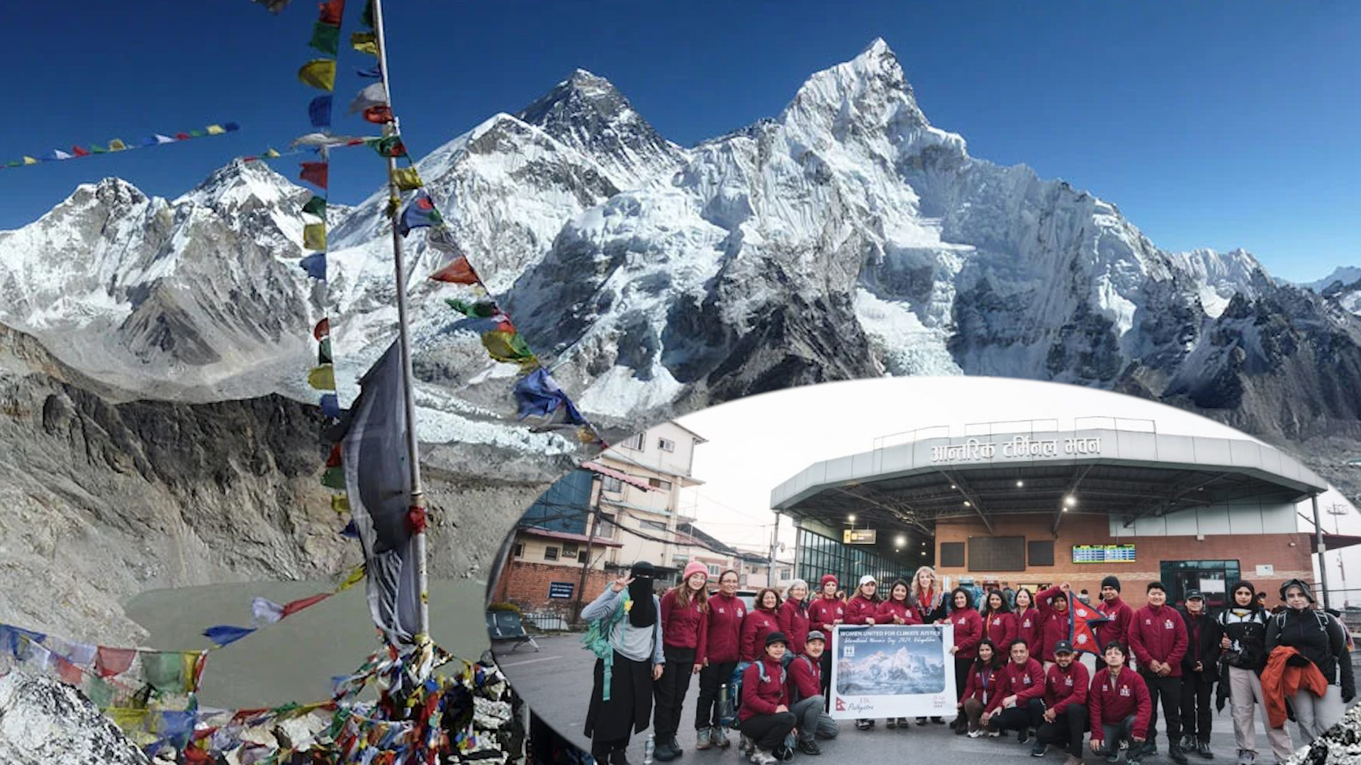 जलवायु परिर्वतनः हिमालका समस्याको ध्यानार्कषण गराउँन महिला टोली कालापत्थर प्रस्थान